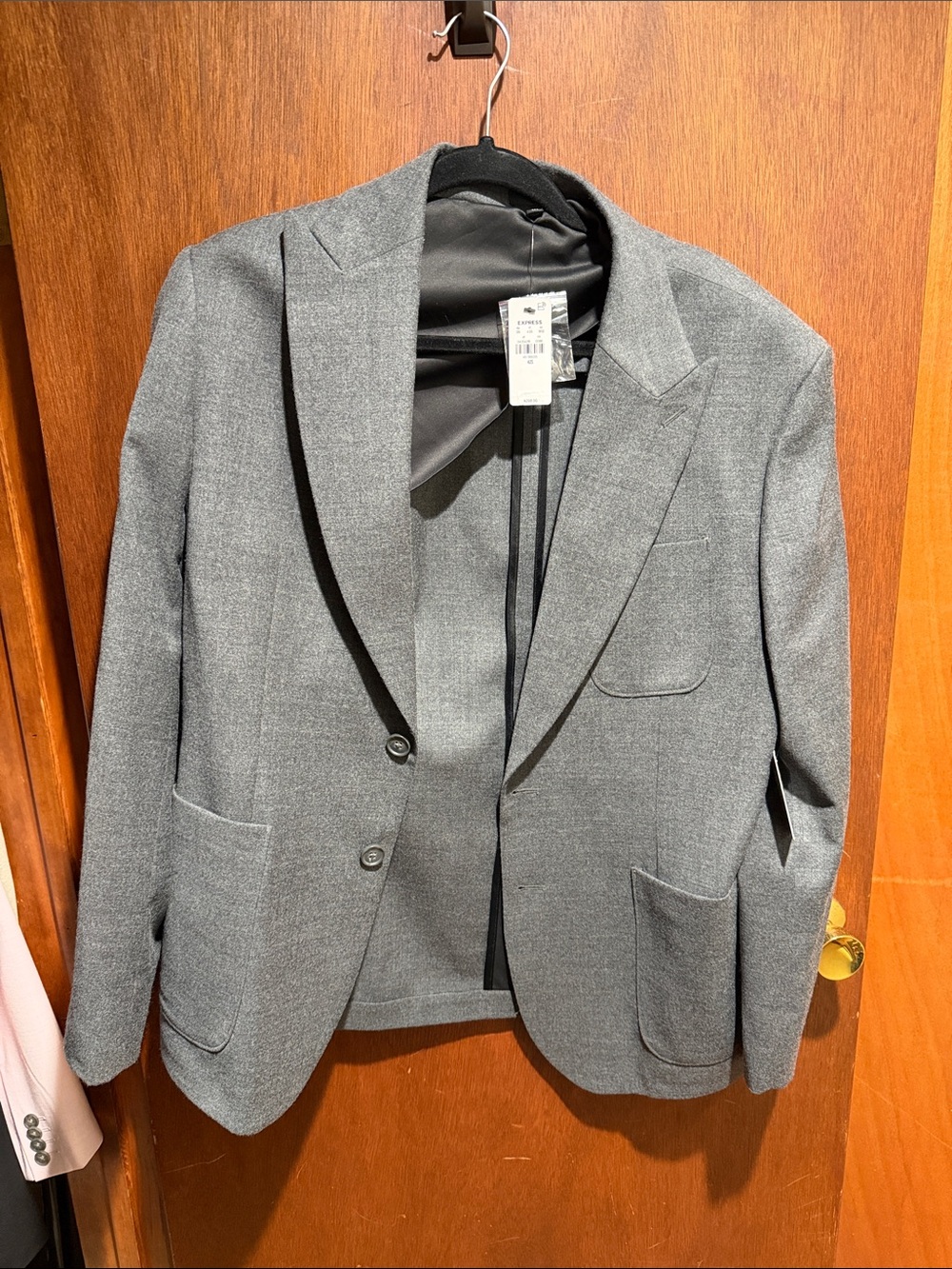 Express Men's Gray Two-Button Blazer